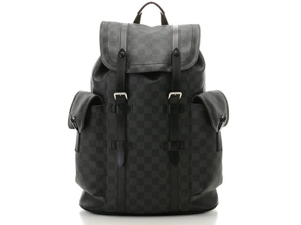 LOUIS VUITTON Backpack Damier Graphite Black Christopher